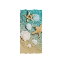 Hand Towels Starfish Seashell On Beach Soft Towels For Hotel Bathroom Gym 30 X 1 - £19.66 GBP