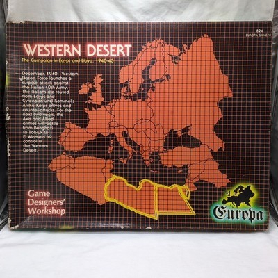 *Empty Box* Europa GDW Western Desert Board Game Box Only - $21.77