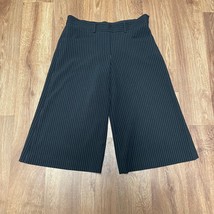 BCBG Maxazria Black Pinstripe Mary Gaucho Dress Pants Capris Womens Size 6 - £26.37 GBP
