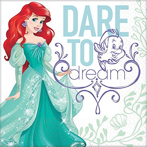 Disney Ariel The Little Mermaid Dream Big Luncheon Napkins 16 Pack Party... - $1.99