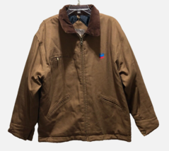 Chevron Colorado Timberline Outerwear Oil Gas Denim 90s Vintage Brown Ja... - £22.09 GBP