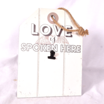 Fetco Home Decor Kardi Love 4x6 &quot;Love is Spoken Here&quot; Frame - £9.21 GBP