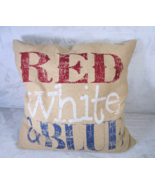 Red White &amp; Blue Throw Pillow Patriotic 4th of July Americana Sofa Pillo... - £12.60 GBP