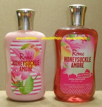 Rome Honeysuckle Amore Bath And Body Works Body Lotion Shower Gel Full Size - £14.46 GBP