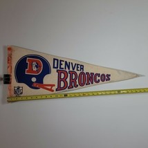 NFL Denver Broncos Vintage 1970&#39;s 2 Bar Helmet Logo Football Pennant - £11.86 GBP
