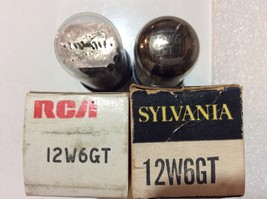 12W6GT RCA and Sylvania Lot of Two (2) Tubes NOS NIB / Valves - $8.60