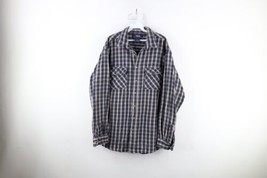 Vtg 90s Five Brother Mens XLT Heavyweight Collared Flannel Button Shirt ... - £38.72 GBP