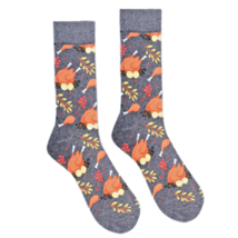 Men&#39;s Thanksgiving Socks Turkey Dinner Gift for Man Autumn Fall Novelty ... - £10.81 GBP