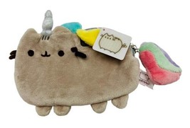 Pusheenicorn Zippered Coin Purse Plush 6 inch GUND Rainbow Tail - £9.74 GBP