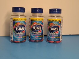 3 Bottles Tums Antacid Chewy Bites Assorted Berries 3/2025 New 32 Tablets Ea (h) - £21.01 GBP