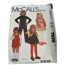 1970s McCalls Sewing Pattern 7629 Vintage Childrens Jumper &amp; Overalls Si... - €6,59 EUR