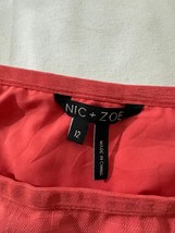 Nic + Zoe Women's Peach Rear Zipper Pull-On Skirt Size 12 Measured Waist 31" image 3