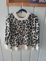 Vince Camuto Animal Print Pullover Sweater Sz S - £15.92 GBP