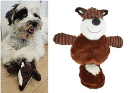 Dog Toys Wild Country Plush Squeaker Animals Cute Fat Bodies and Dangling Tails  - $15.10+