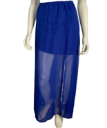 Lily White Royal Blue Elastic Waist Pull On Maxi Skirt Size XS - $19.71 CAD