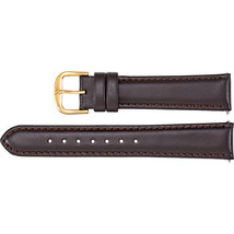 Men&#39;s 18mm Regular Brown Leather Padded Calf Watch Strap Band - $32.29