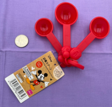 Disney Mickey Mouse Red Plastic Metric Measuring Spoon Set - Baking with... - $14.85