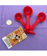 Disney Mickey Mouse Red Plastic Metric Measuring Spoon Set - Baking with... - £11.68 GBP
