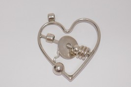 Sterling Silver Heart Charm Pendant RARE - £24.12 GBP