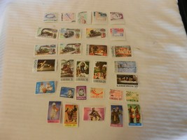 Lot of 30 Liberia Stamps, 1956, 1960s, 1973 Trains, Airmail, Kennedy, Ol... - $30.00
