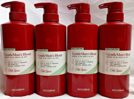 4X Old Spice GentleMan&#39;s Blend Body &amp; Face Wash Amber &amp; Driftwood 16.9 Oz. Each - £50.72 GBP