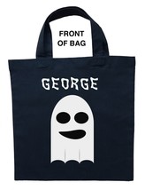 Ghost Trick or Treat Bag, Personalized Ghost Halloween Loot Bag, Ghost Bag - $15.83+