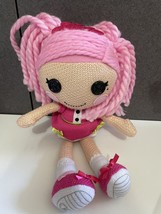 Lalaloopsy Pink Yarn Hair Hot Pink Dress Lace 10&quot; Soft Plush Stuffed  do... - £15.78 GBP