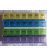 Monthly Pill Organizer XL 4 Weeks Pill Box 28 Day Pill Cases Multi-Colored - £8.17 GBP