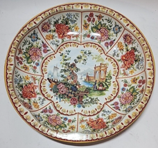 Vintage England Daher Decorated Ware Tin 10” Bowl Flower Garden European... - £23.79 GBP