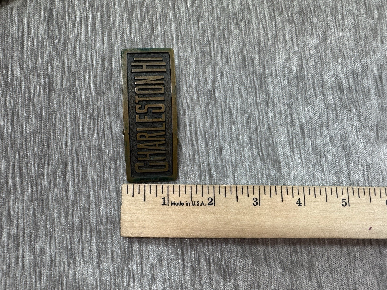 Vintage Charleston High School Brass Belt Buckle Charleston South Carolina a Item image 7
