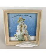 Hallmark Framed Snowman With Bunny &quot;Friends And Laughter Melt Cares Away... - £7.91 GBP