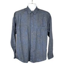 Calvin Klein Men&#39;s Button Up Dress Shirt ~ Sz M ~ Blue &amp; Gray ~ Long Sleeve - £17.56 GBP