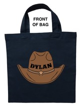 Cowboy Trick or Treat Bag, Personalized Cowboy Halloween Loot Bag, Cowboy Candy  - $11.99+