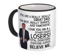 Gift For Dad : Gift Mug Donald Trump Great Dad Funny Fathers Day Christmas - £12.70 GBP