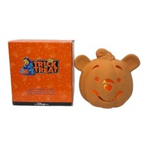 Vintage DISNEY Winnie The Pooh Lighted Terracotta Jack–O–Lantern Pumpkin - £43.59 GBP