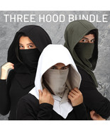 THREE Assassin Ninja Mask Hoods Ren Faire Comic Con Dnd Festival Costume... - £59.01 GBP