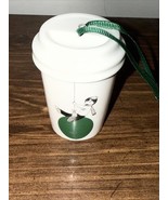 Starbucks travel mug boy on swing Christmas ornament, c. 2015 - $179.53 MXN