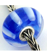 Authentic Trollbeads Ooak Murano Glass Unique Bead Charm #139, 15mm Diam... - $33.24