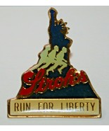 Vintage 1982 STROHS BEER Run For Liberty Enameled Jacket Lapel PIN Statue - $184.35 MXN