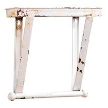 Vintage style Towel Rack with shelf in distressed metal- New image 2