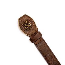 Arkansas Genuine Snake Skin Western Belt Brown image 2