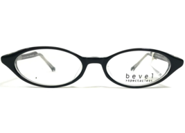 Bevel Petite Eyeglasses Frames 3550 MELLO COL.BD Black Clear Oval 47-16-135 - £73.46 GBP