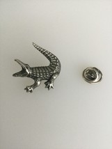 Crocodile Pewter Lapel Pin Badge Handmade In UK - €6,53 EUR