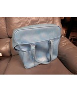Vintage TURQUOISE CARRY ON PLANE Train Case Cosmetic Bag Escort SUITCASE - £47.84 GBP