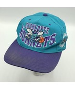 Vintage 90s Charlotte Hornets G Cap GCC Snapback Hat Embroidered NBA - £31.18 GBP
