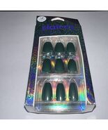 24pc Claire&#39;s Fake False Press On Nails Glue On Vegan Green Matte Coffin - €8,59 EUR
