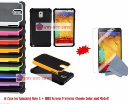 Dual Layer Premium Hybrid Deluxe Hard Case Cover for Samsung Galaxy Note 3 III - £14.37 GBP