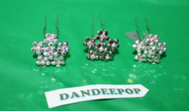 3 Piece Rhinestone Embellished Hair Pins Accessories - $14.84