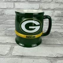 Green Bay Packers Ceramic Raised G Coffee Mug Green Barrel Official NFL - £12.17 GBP