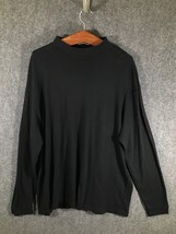 John Ashford Long Sleeve Shirt 2XL Tall Black 100% Cotton Comfort - $16.69